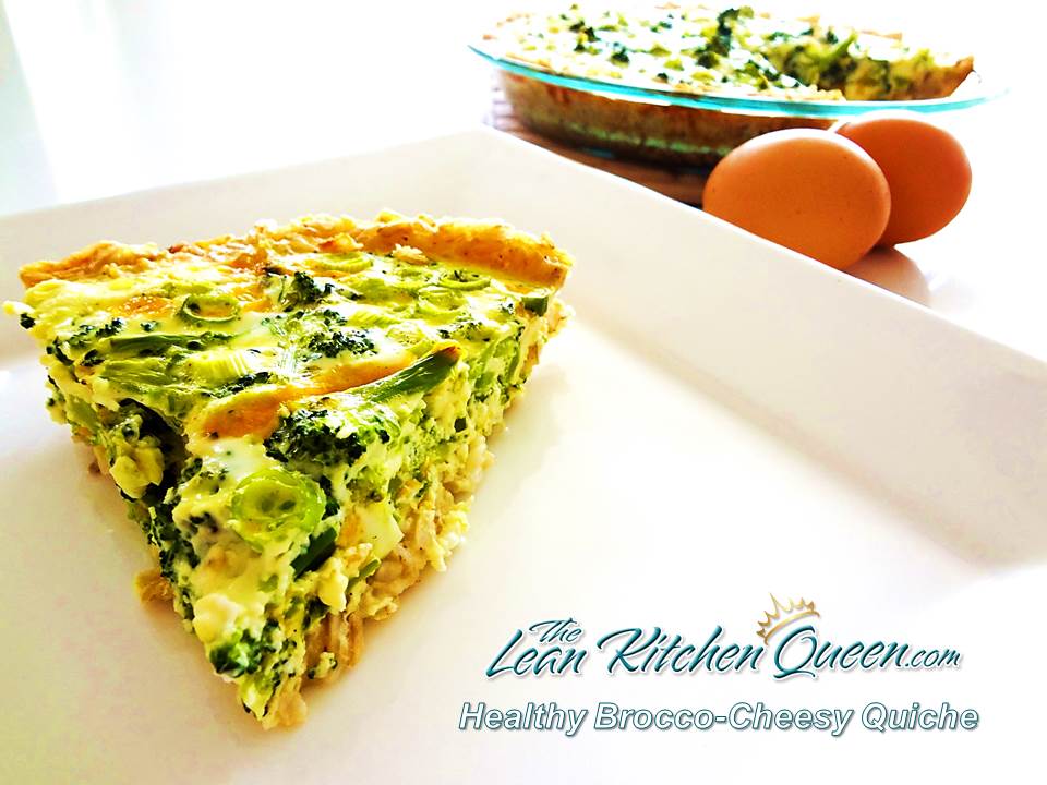 Healthy Brocco Cheesy Quiche Serve
