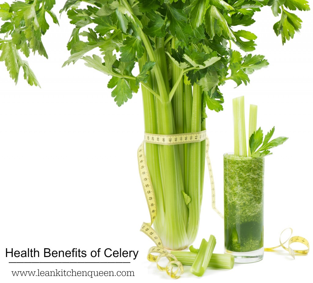 Celery measured the meter and glass with celery juice isolated on white.